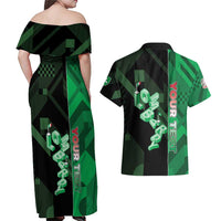 Personalized Italy Lombardy Couples Matching Off Shoulder Maxi Dress and Hawaiian Shirt Isometric Style - Wonder Print Shop