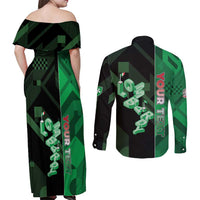 Personalized Italy Lombardy Couples Matching Off Shoulder Maxi Dress and Long Sleeve Button Shirt Isometric Style - Wonder Print Shop
