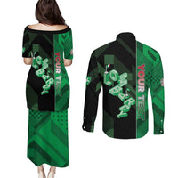 Personalized Italy Lombardy Couples Matching Puletasi and Long Sleeve Button Shirt Isometric Style - Wonder Print Shop