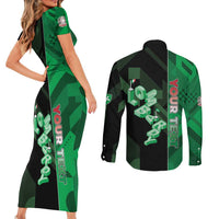Personalized Italy Lombardy Couples Matching Short Sleeve Bodycon Dress and Long Sleeve Button Shirt Isometric Style - Wonder Print Shop