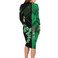 Personalized Italy Lombardy Family Matching Long Sleeve Bodycon Dress and Hawaiian Shirt Isometric Style - Wonder Print Shop