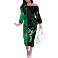 Personalized Italy Lombardy Family Matching Off The Shoulder Long Sleeve Dress and Hawaiian Shirt Isometric Style - Wonder Print Shop