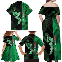 Personalized Italy Lombardy Family Matching Off Shoulder Maxi Dress and Hawaiian Shirt Isometric Style - Wonder Print Shop