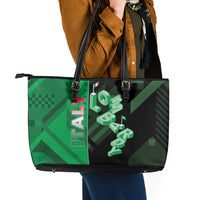 Italy Lombardy Leather Tote Bag Isometric Style - Wonder Print Shop