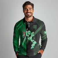 Personalized Italy Lombardy Long Sleeve Polo Shirt Isometric Style - Wonder Print Shop