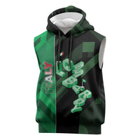 Personalized Italy Lombardy Sleeveless Hoodie Isometric Style - Wonder Print Shop