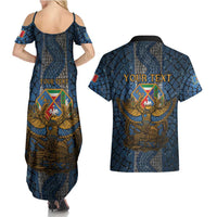 Personalized Italy Lazio Couples Matching Summer Maxi Dress and Hawaiian Shirt Roman Eagle Heritage - Wonder Print Shop