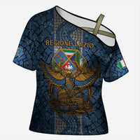 Personalized Italy Lazio Cross Shoulder Shirt Roman Eagle Heritage - Wonder Print Shop