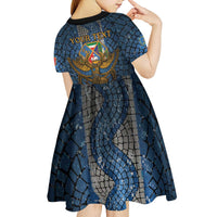 Personalized Italy Lazio Kid Short Sleeve Dress Roman Eagle Heritage - Wonder Print Shop