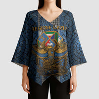 Personalized Italy Lazio Kimono Sleeve Blouse Roman Eagle Heritage - Wonder Print Shop