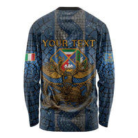 Personalized Italy Lazio Long Sleeve Shirt Roman Eagle Heritage - Wonder Print Shop