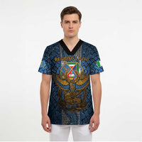 Personalized Italy Lazio Scrub Top Roman Eagle Heritage - Wonder Print Shop