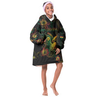 Personalized Ghana Kid Wearable Blanket Hoodie Eagle Of Freedom And Justice