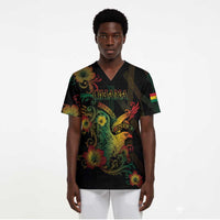 Personalized Ghana Scrub Top Eagle Of Freedom And Justice