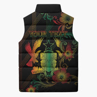 Personalized Ghana Sleeveless Puffer Jacket Eagle Of Freedom And Justice