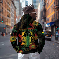 Personalized Ghana Zip Hoodie Eagle Of Freedom And Justice