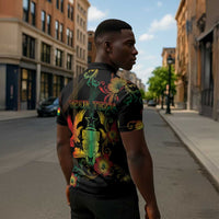 Personalized Ghana Zipper Polo Shirt Eagle Of Freedom And Justice