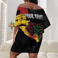 Personalized Guinea Off Shoulder Short Dress Elephant Soul African