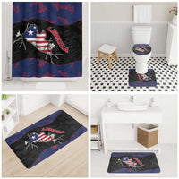 Liberia Bathroom Set Map With Pepper Flowers Scratch Texture