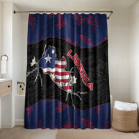 Liberia Bathroom Set Map With Pepper Flowers Scratch Texture