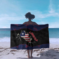 Liberia Sarong Map With Pepper Flowers Scratch Texture
