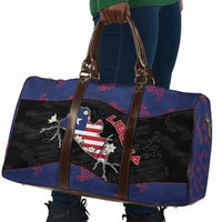 Liberia Travel Bag Map With Pepper Flowers Scratch Texture