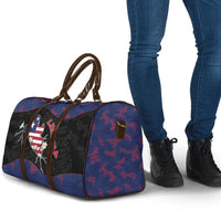 Liberia Travel Bag Map With Pepper Flowers Scratch Texture