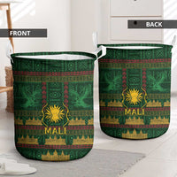 Mali Laundry Basket Golden Sun And Mosque Patterns Retro Style