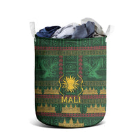 Mali Laundry Basket Golden Sun And Mosque Patterns Retro Style