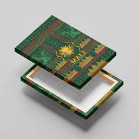 Mali Canvas Wall Art Golden Sun And Mosque Patterns Retro Style