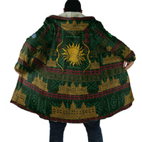 Mali Cloak Golden Sun And Mosque Patterns Retro Style