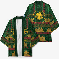 Mali Kimono Golden Sun And Mosque Patterns Retro Style