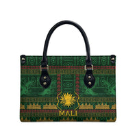 Mali Leather Bag Golden Sun And Mosque Patterns Retro Style