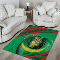 Mauritania Area Rug African Wildcat From Richat Structure