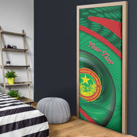 Personalized Mauritania Door Cover African Wildcat From Richat Structure