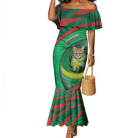 Personalized Mauritania Mermaid Dress African Wildcat From Richat Structure