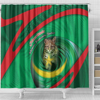 Mauritania Shower Curtain African Wildcat From Richat Structure