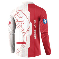 Greenland Button Sweatshirt Coat Of Arms Unique Style