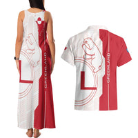 Greenland Couples Matching Tank Maxi Dress and Hawaiian Shirt Coat Of Arms Unique Style
