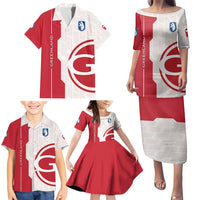 Greenland Family Matching Puletasi and Hawaiian Shirt Coat Of Arms Unique Style