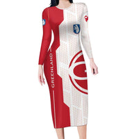 Greenland Long Sleeve Bodycon Dress Coat Of Arms Unique Style