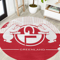 Greenland Round Carpet Coat Of Arms Unique Style