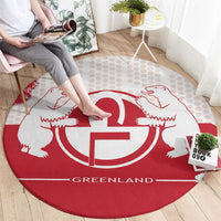 Greenland Round Carpet Coat Of Arms Unique Style