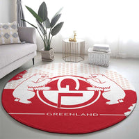 Greenland Round Carpet Coat Of Arms Unique Style