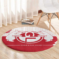 Greenland Round Carpet Coat Of Arms Unique Style
