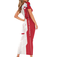 Greenland Short Sleeve Bodycon Dress Coat Of Arms Unique Style