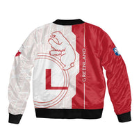 Greenland Sleeve Zip Bomber Jacket Coat Of Arms Unique Style