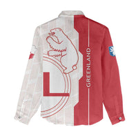 Greenland Women Casual Shirt Coat Of Arms Unique Style