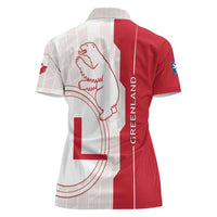 Greenland Women Polo Shirt Coat Of Arms Unique Style