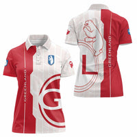 Greenland Women Polo Shirt Coat Of Arms Unique Style
